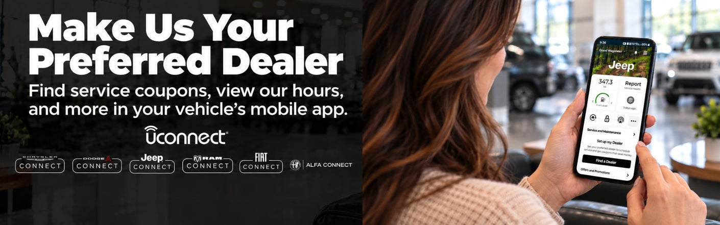 uconnect® make us your preferred dealer | Palmen Alfa Romeo in Kenosha WI