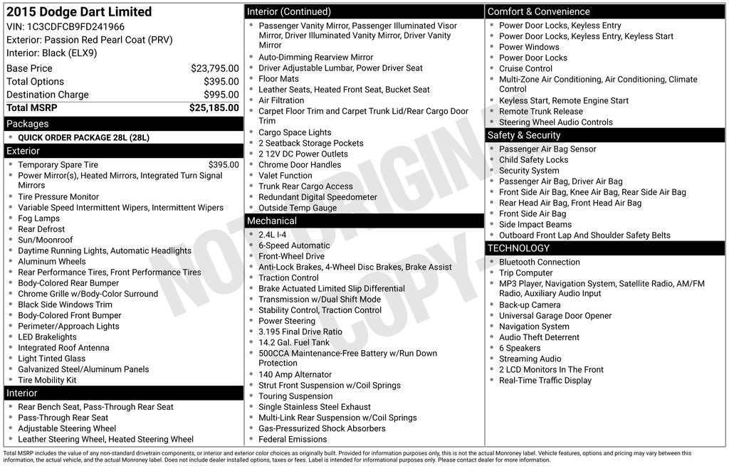 2015 Dodge Dart Limited