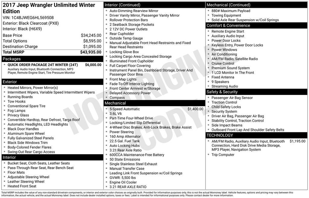 2017 Jeep Wrangler Unlimited Sahara