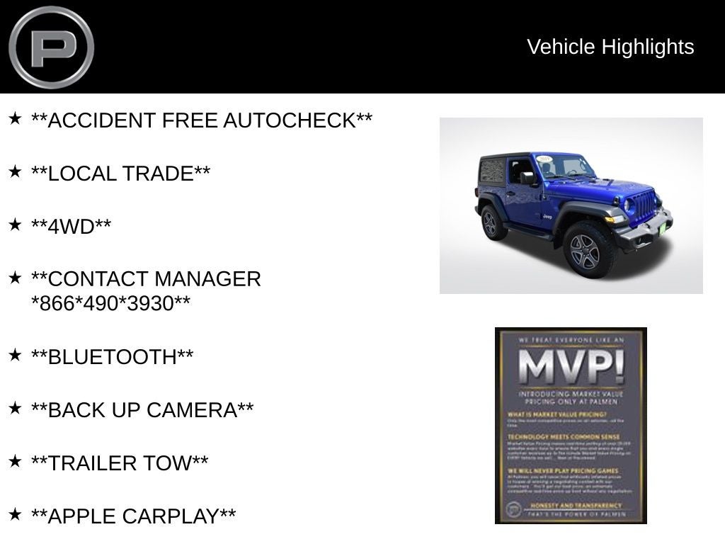 2019 Jeep Wrangler Sport S