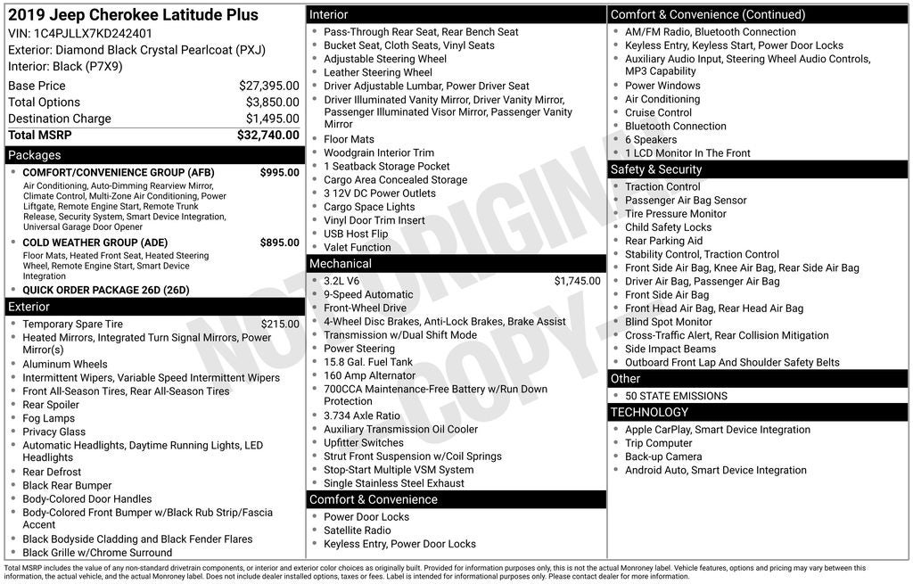 2019 Jeep Cherokee Latitude Plus