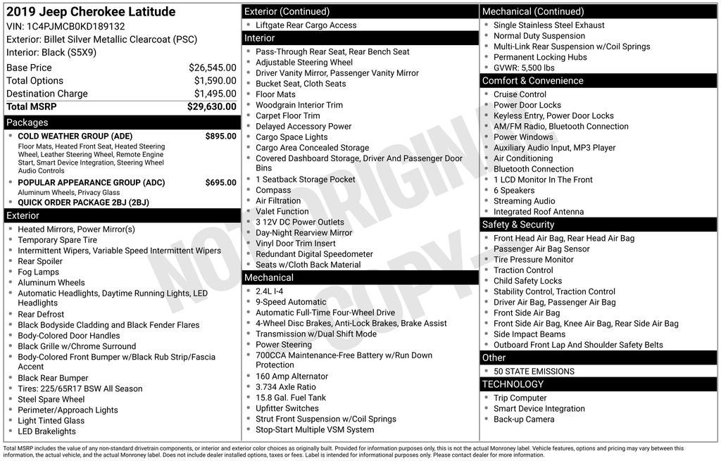 2019 Jeep Cherokee Latitude
