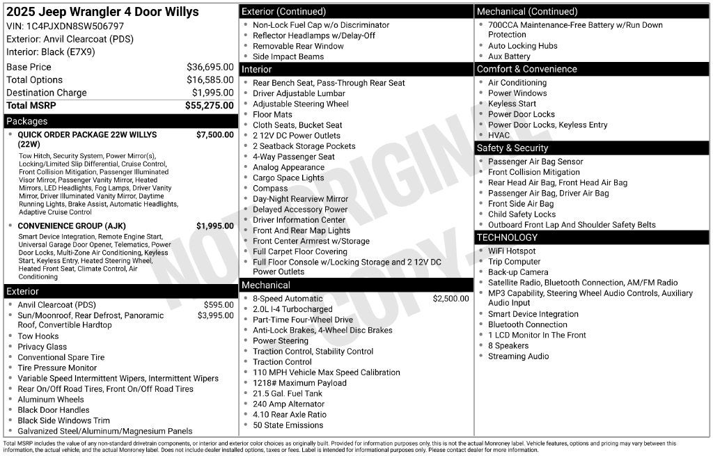 2025 Jeep Wrangler Willys