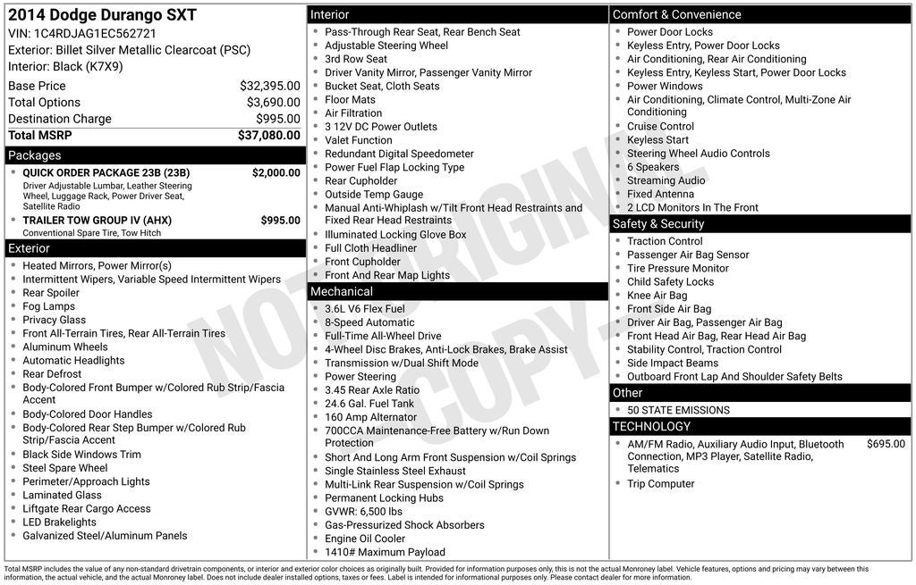 2014 Dodge Durango SXT