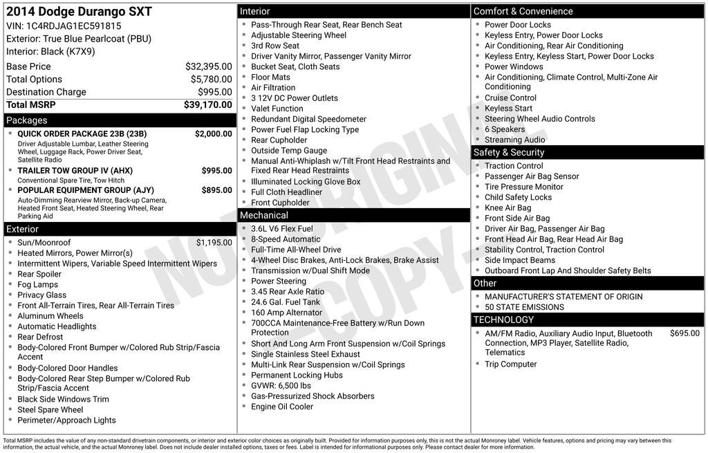 2014 Dodge Durango SXT