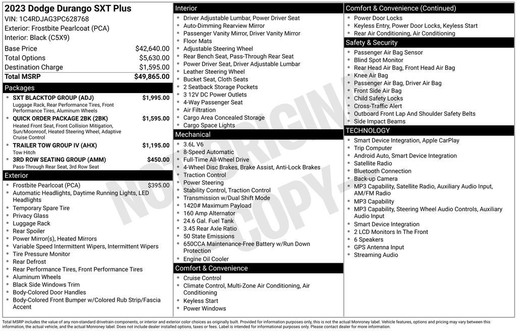 2023 Dodge Durango SXT Plus