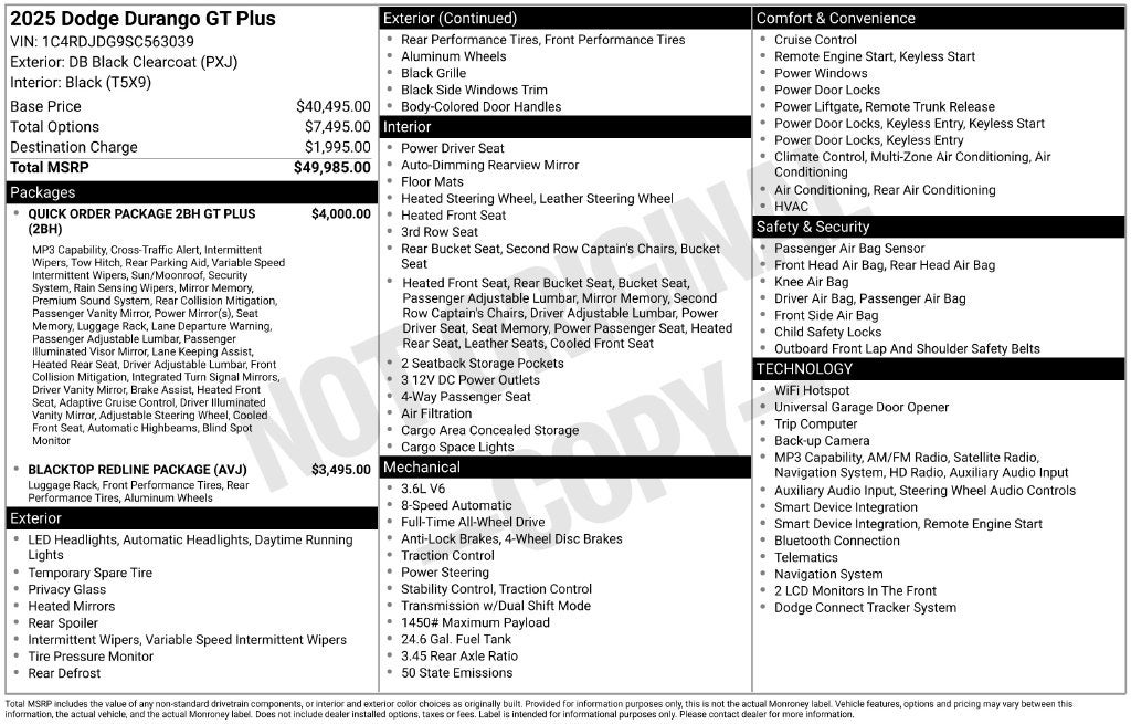 2025 Dodge Durango GT Plus