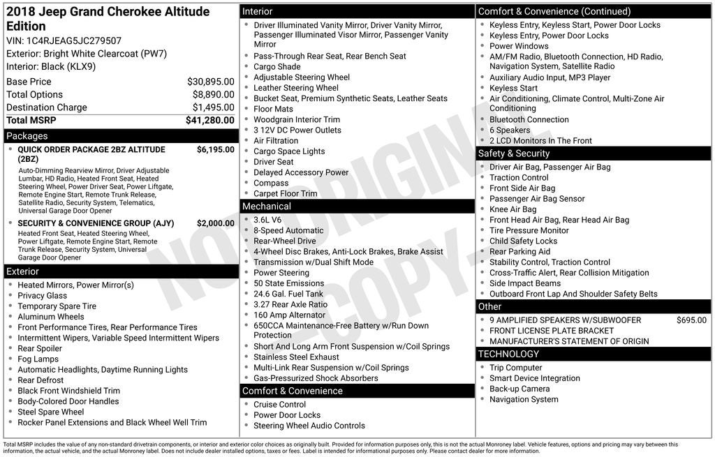 2018 Jeep Grand Cherokee Altitude