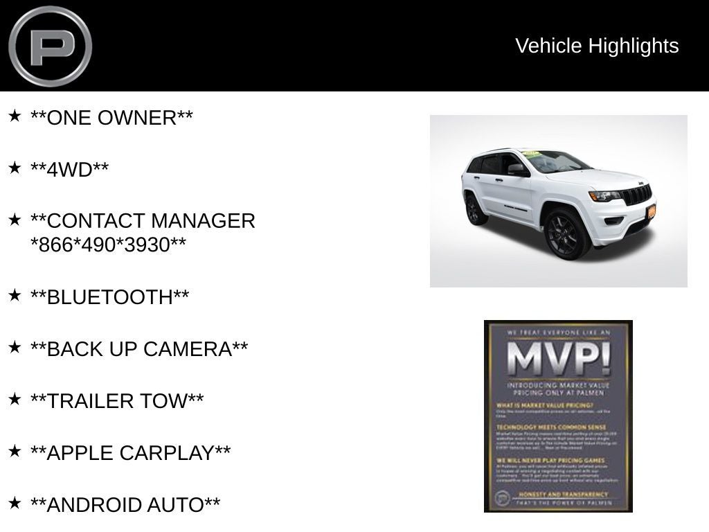 2021 Jeep Grand Cherokee 80th Anniversary Edition