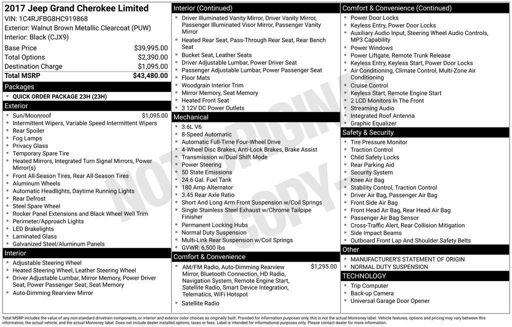 2017 Jeep Grand Cherokee Limited