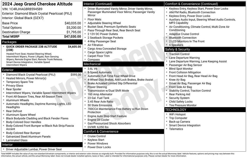 2024 Jeep Grand Cherokee Altitude X