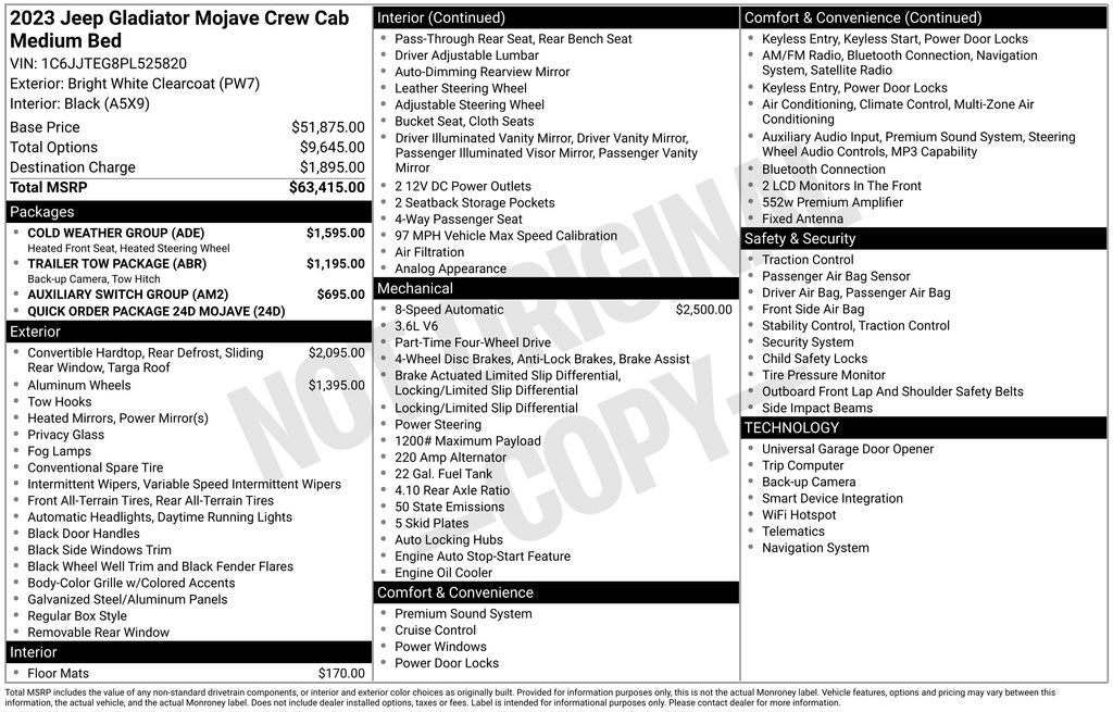 2023 Jeep Gladiator Mojave