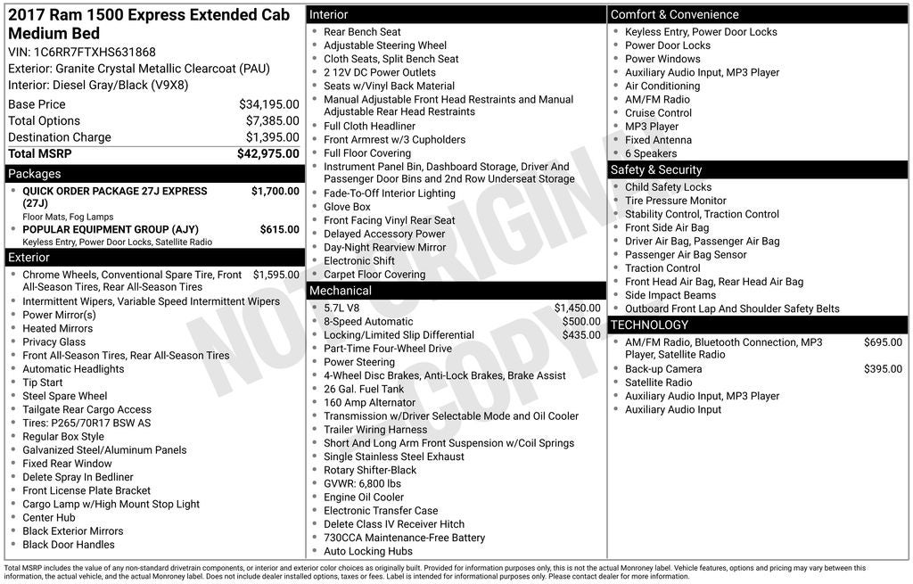 2017 RAM 1500 Express