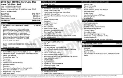 2019 RAM 1500 Big Horn/Lone Star