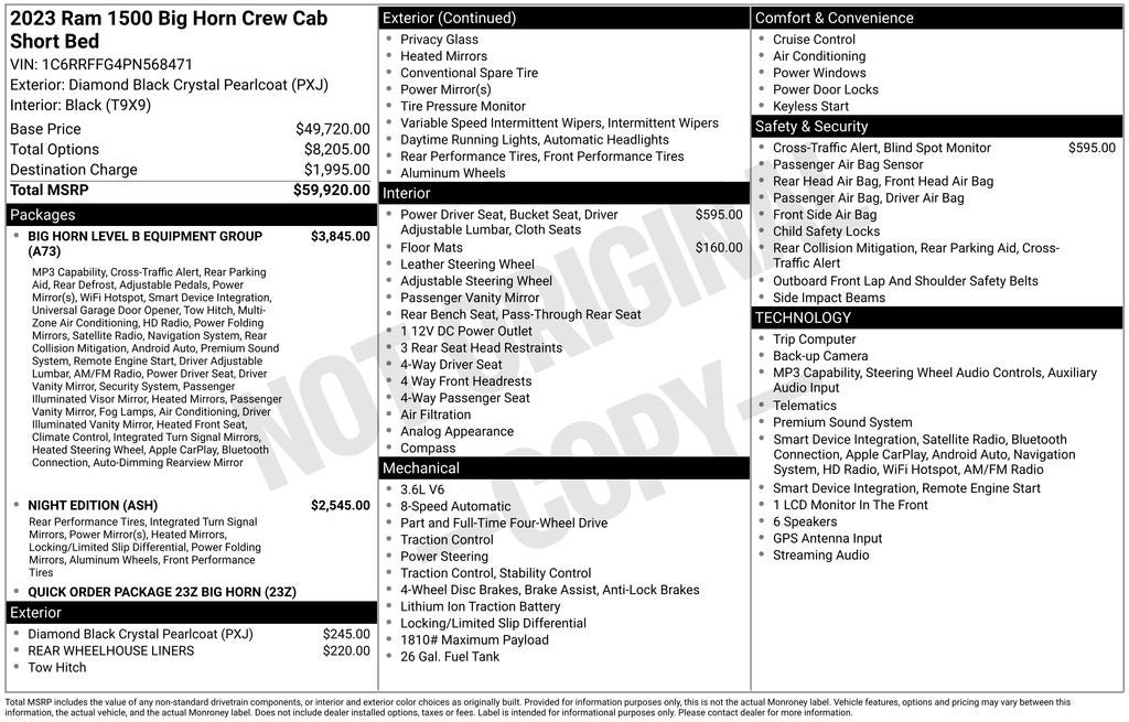 2023 RAM 1500 Big Horn/Lone Star