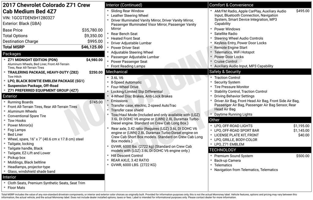 2017 Chevrolet Colorado Z71