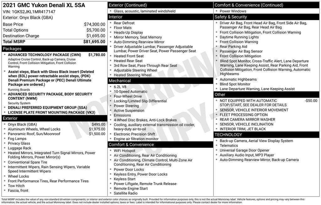 2021 GMC Yukon XL Denali