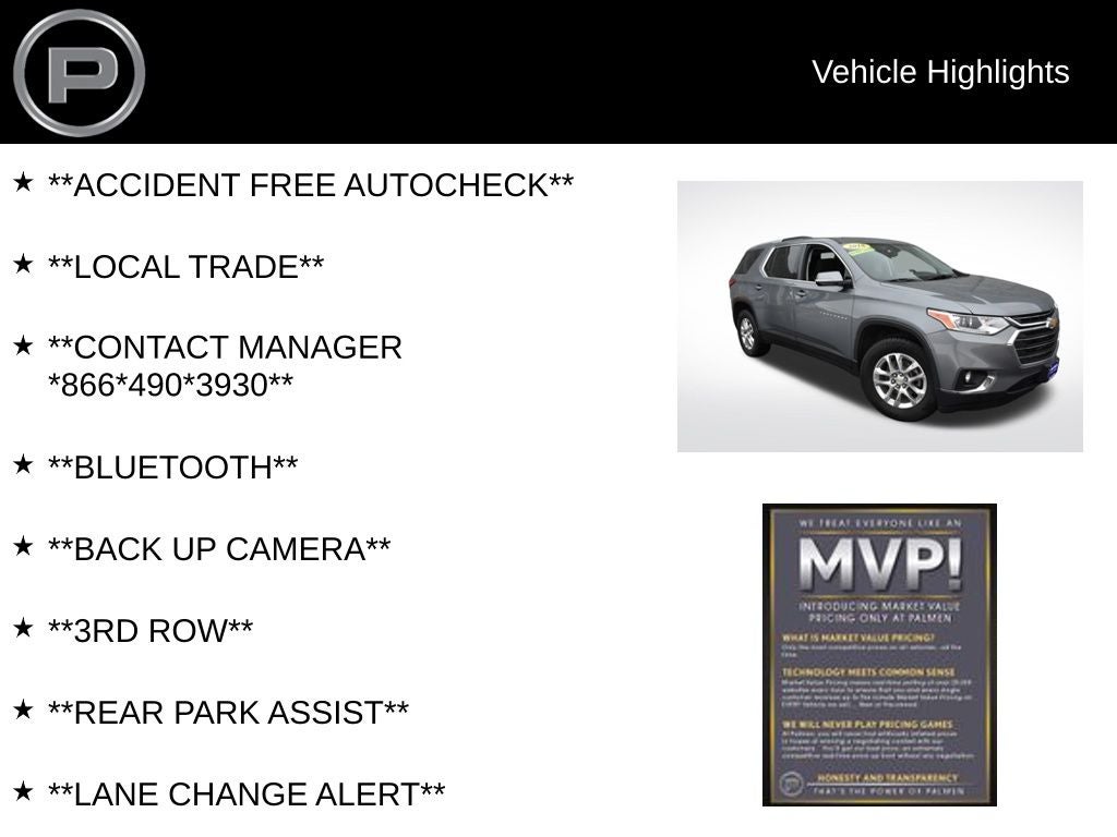 2018 Chevrolet Traverse LT Cloth w/1LT