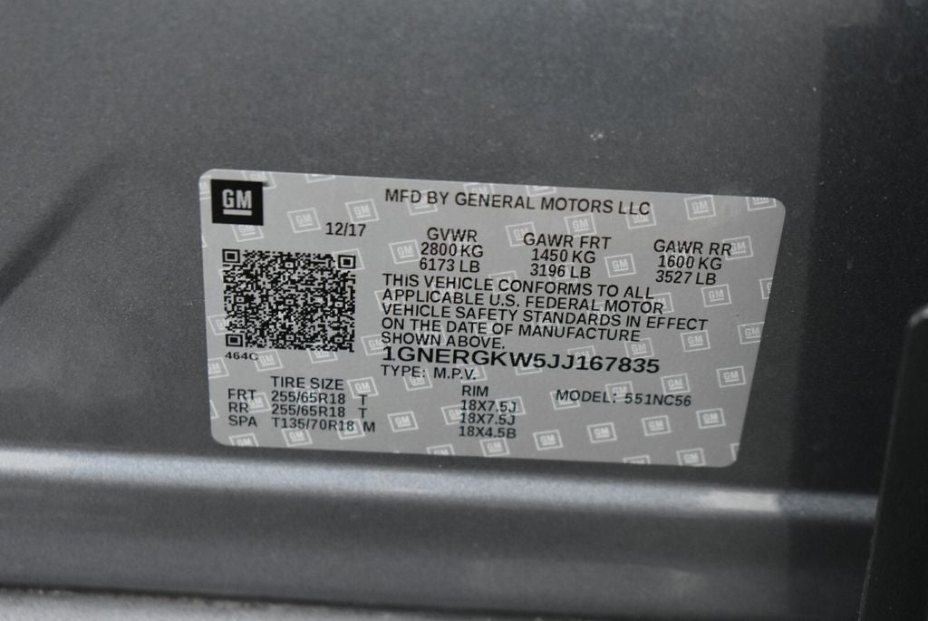 2018 Chevrolet Traverse LT Cloth w/1LT