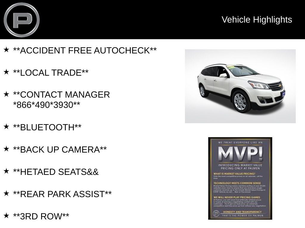2015 Chevrolet Traverse LT 1LT