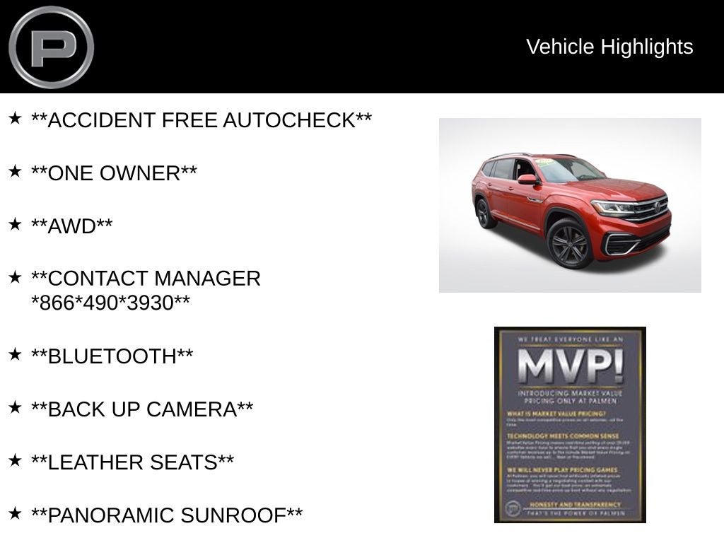 2021 Volkswagen Atlas 3.6L V6 SE w/Technology R-Line