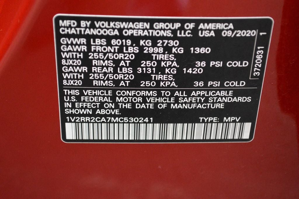 2021 Volkswagen Atlas 3.6L V6 SE w/Technology R-Line