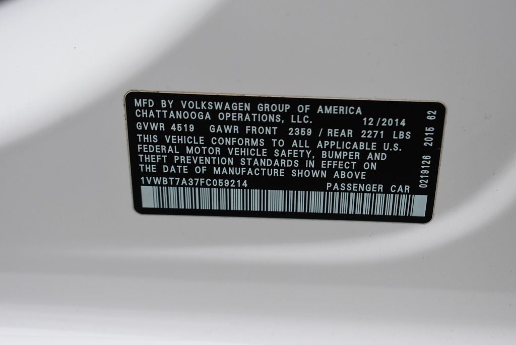 2015 Volkswagen Passat 1.8T Sport