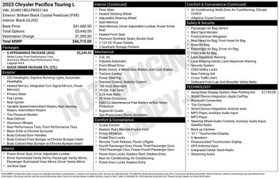 2023 Chrysler Pacifica Touring L