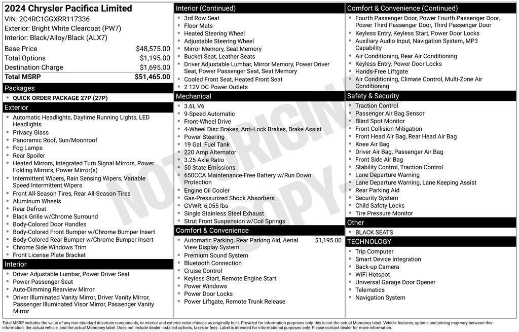 2024 Chrysler Pacifica Limited