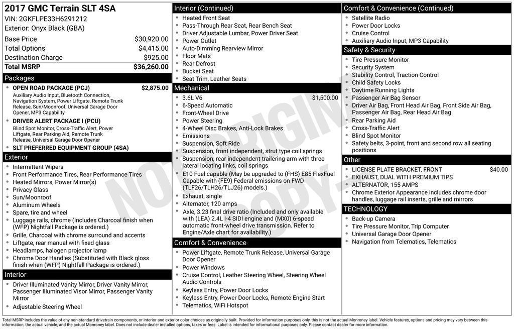 2017 GMC Terrain SLT