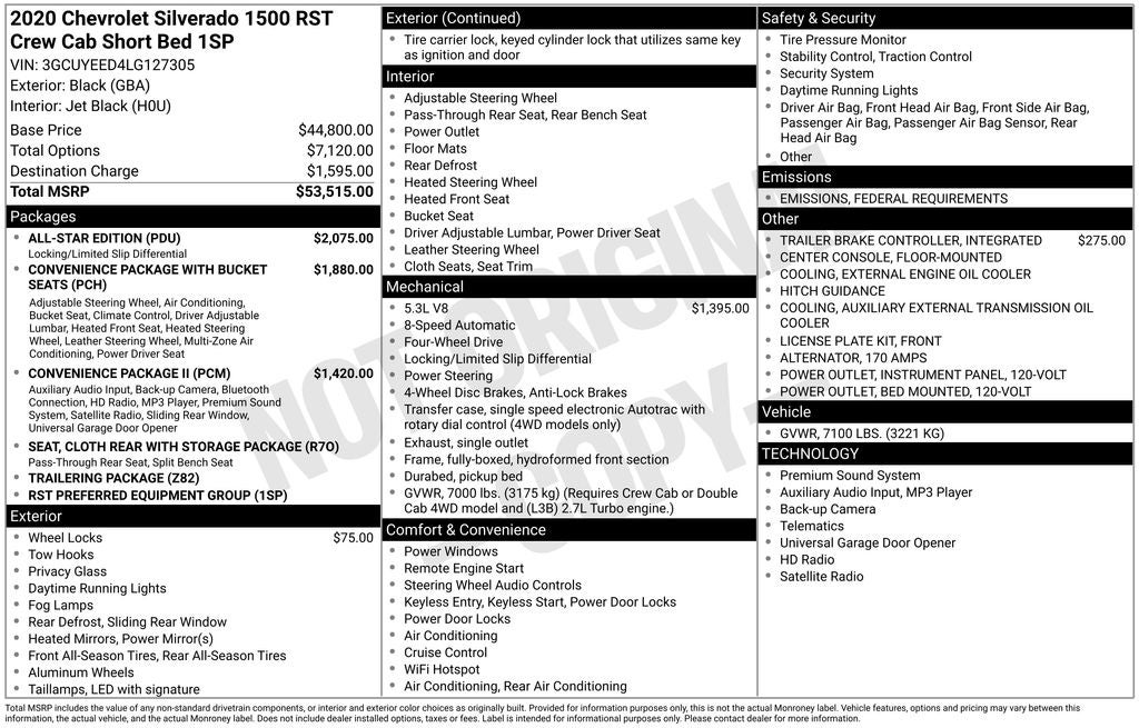 2020 Chevrolet Silverado 1500 RST