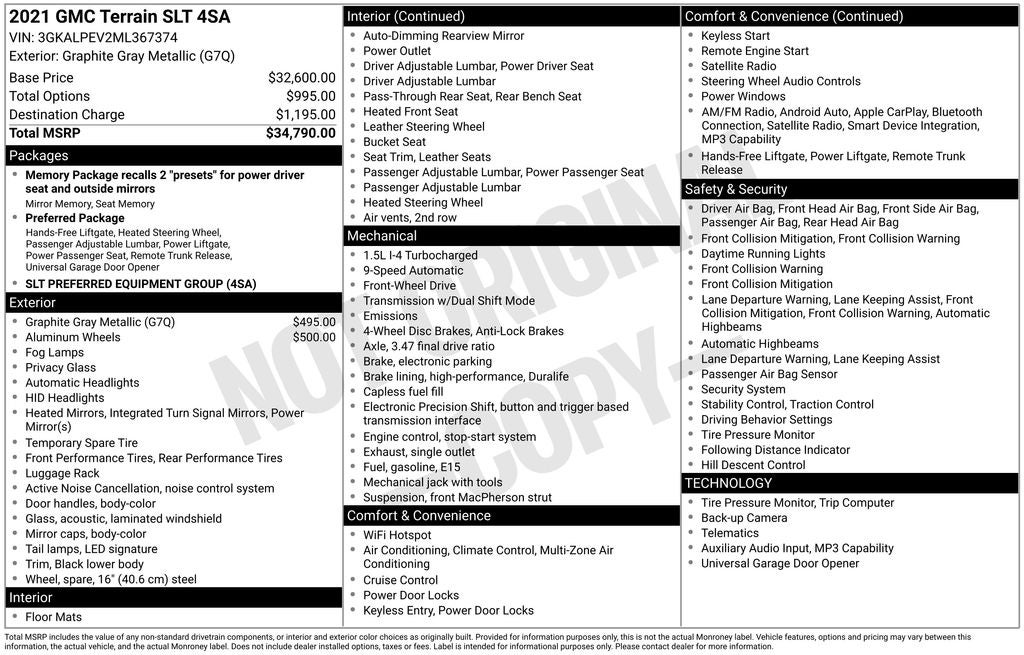 2021 GMC Terrain SLT
