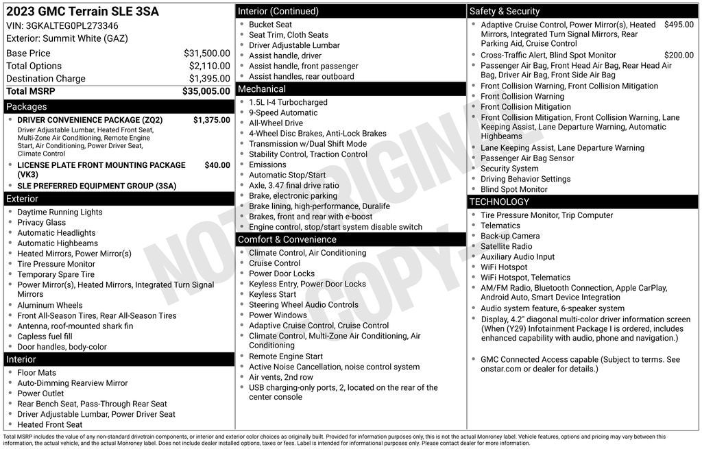 2023 GMC Terrain SLE