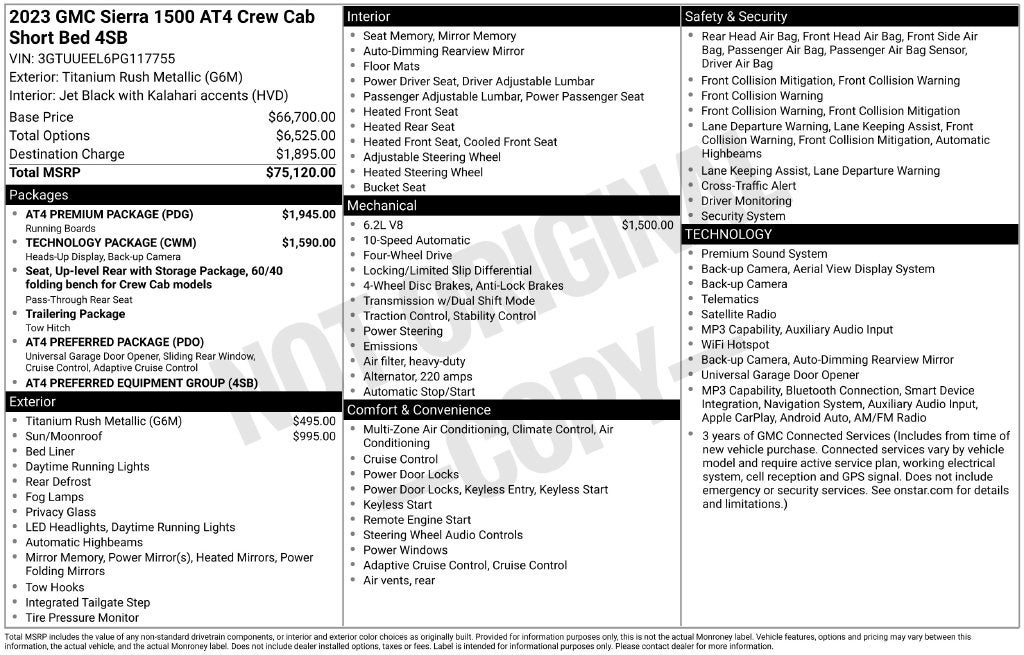 2023 GMC Sierra 1500 AT4