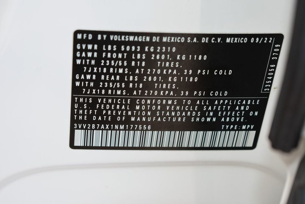 2022 Volkswagen Tiguan 2.0T SE