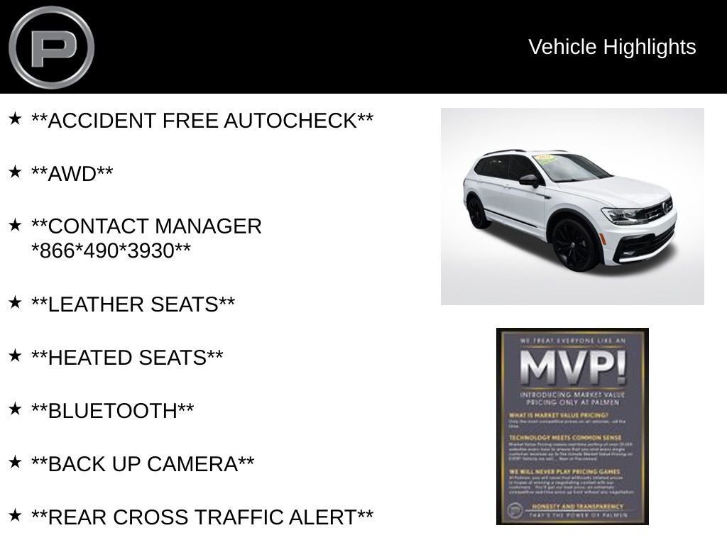 2021 Volkswagen Tiguan 2.0T SE R-Line Black