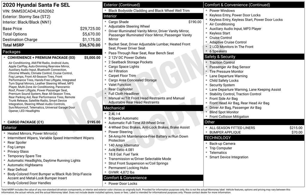 2020 Hyundai Santa Fe SEL