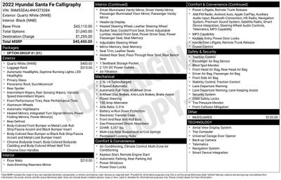 2022 Hyundai Santa Fe Calligraphy