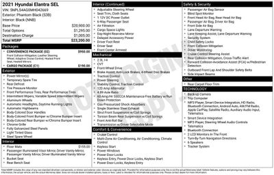 2021 Hyundai Elantra SEL