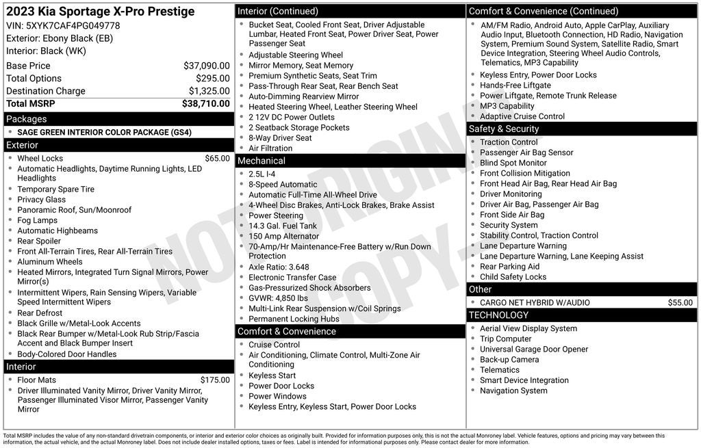 2023 Kia Sportage X-Pro Prestige