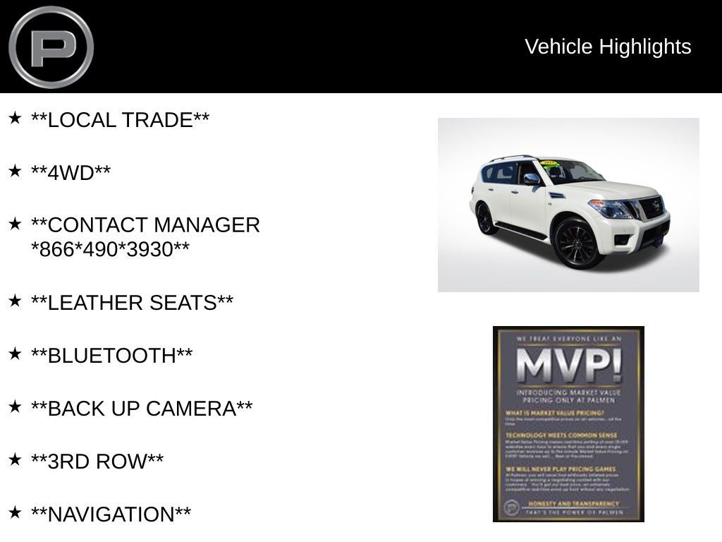 2019 Nissan Armada Platinum