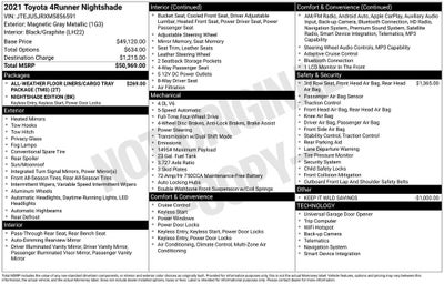 2021 Toyota 4Runner Nightshade