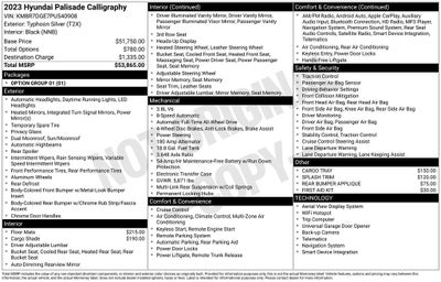 2023 Hyundai Palisade Calligraphy