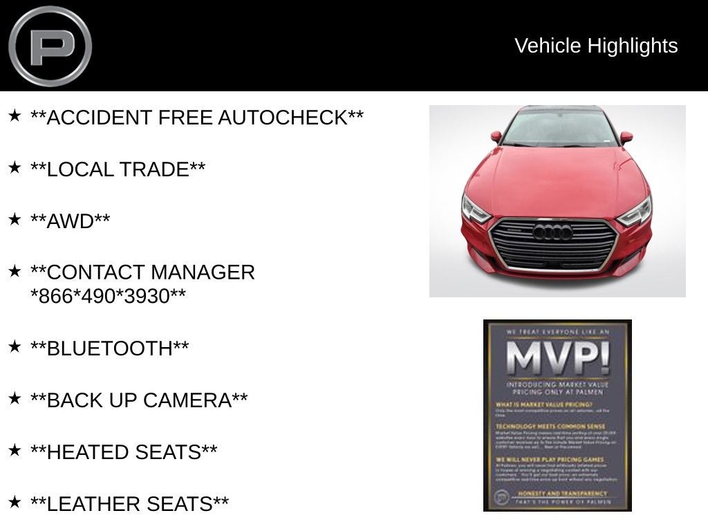 2017 Audi A3 2.0T Premium Plus quattro