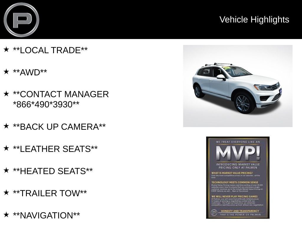 2016 Volkswagen Touareg VR6 FSI Lux