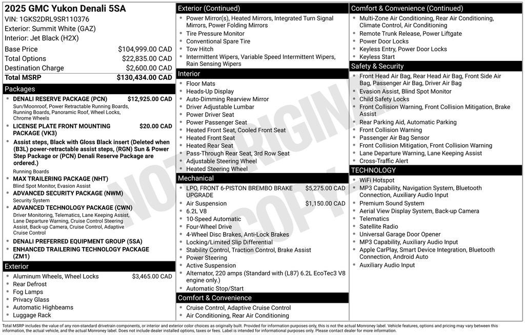 2025 GMC Yukon Denali 4WD
