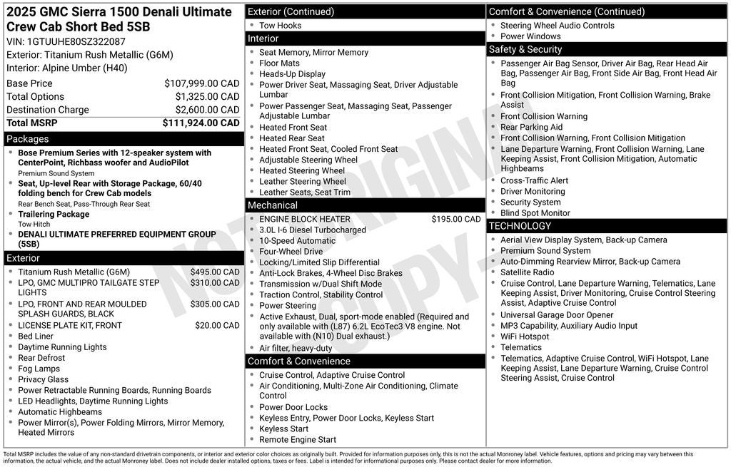 2025 GMC Sierra 1500 Denali Ultimate