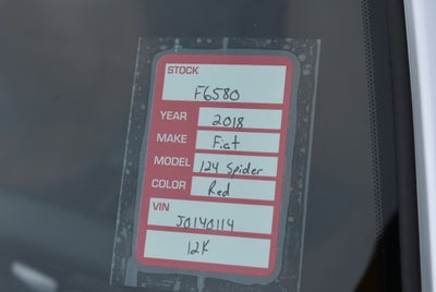 2018 FIAT 124 Spider Lusso