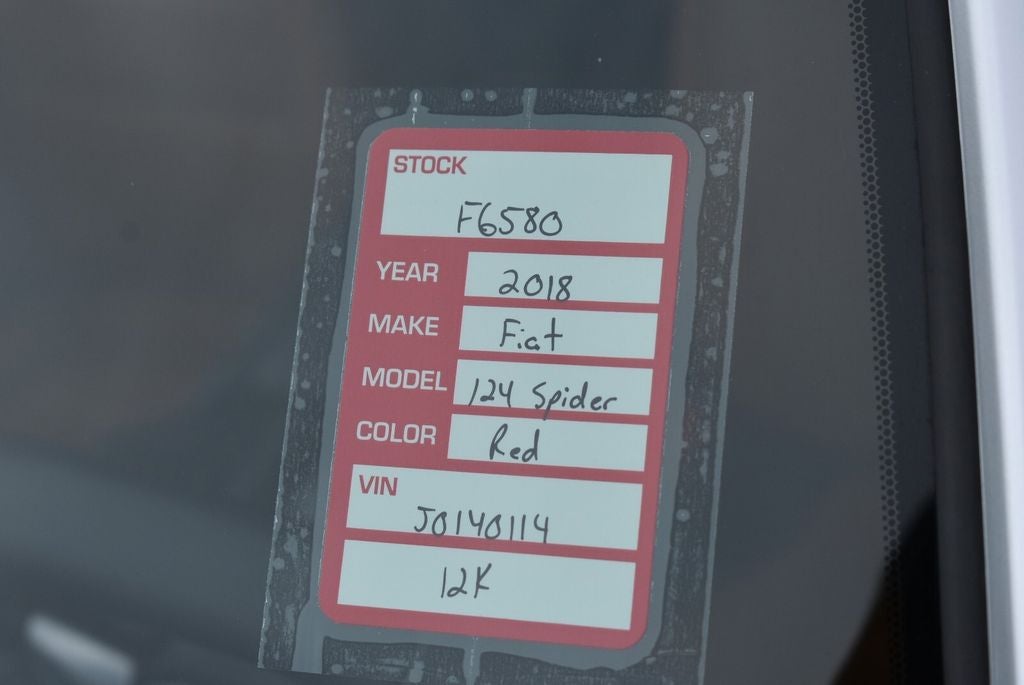 2018 FIAT 124 Spider Lusso