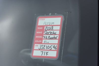 2018 Porsche 718 Boxster Base